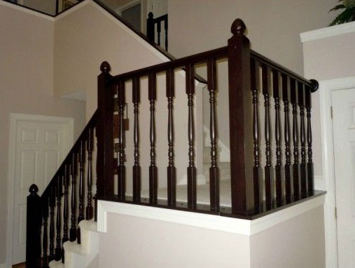 Restaining Your Staircase Railings Thornhill After Photo