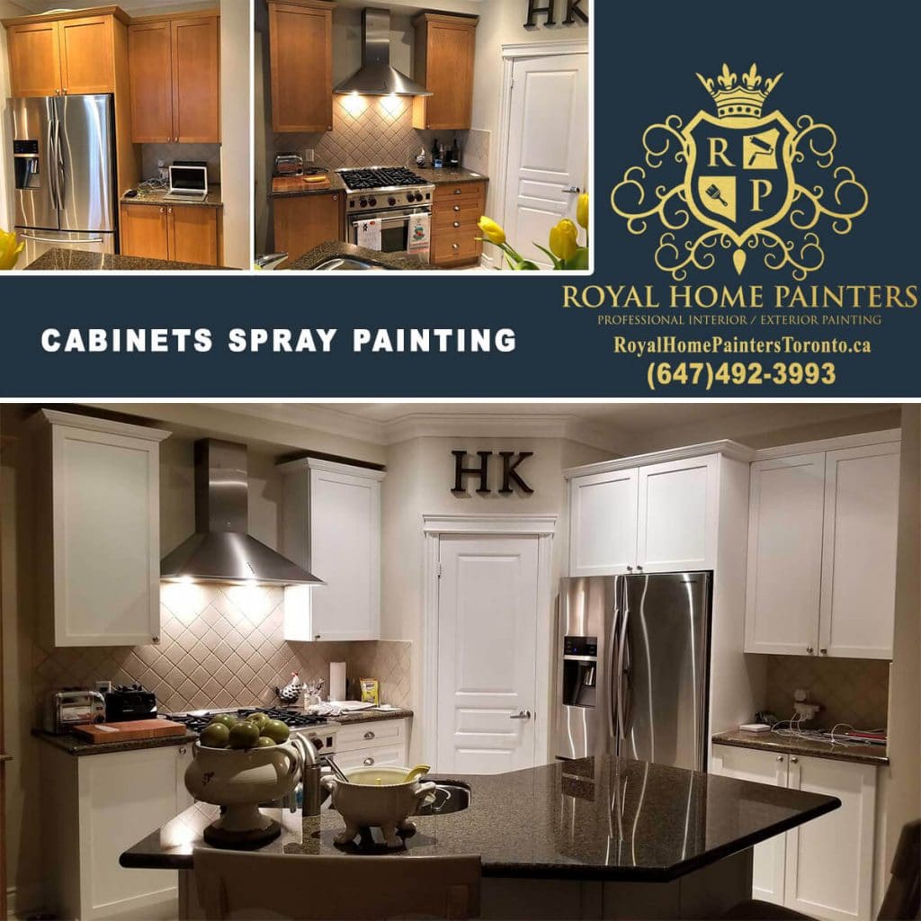 Professional Kitchen Cabinets Spray Painting Toronto